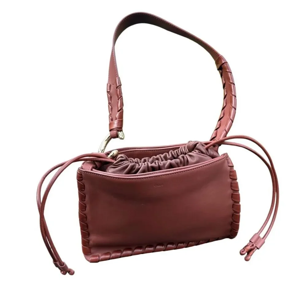 Chloe Mate Gusset Leather Shoulder Bag